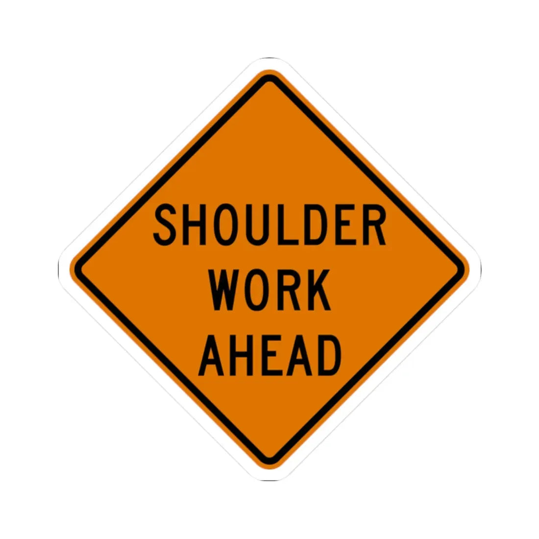 MUTCD-OH W21-H5 (Ohio) (Road Sign) STICKER Vinyl Kiss-Cut Decal 2 Inch White - The Sticker Space