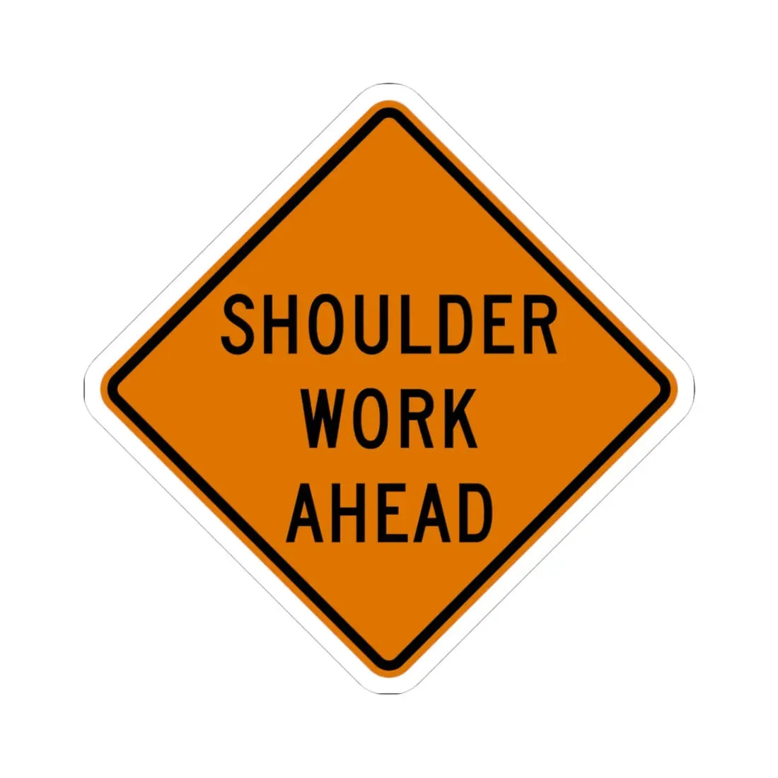 MUTCD-OH W21-H5 (Ohio) (Road Sign) STICKER Vinyl Kiss-Cut Decal 3 Inch White - The Sticker Space