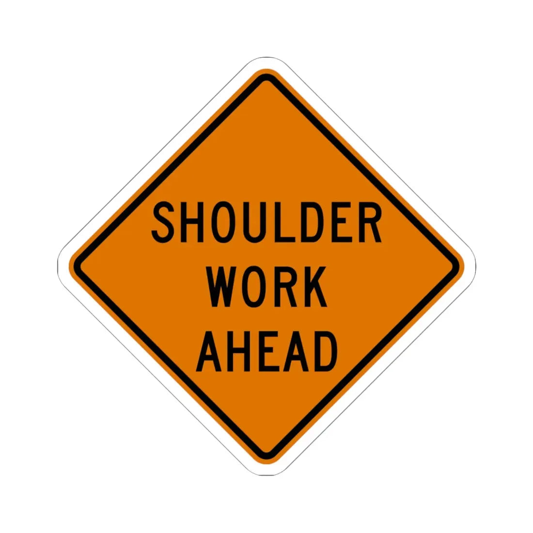 MUTCD-OH W21-H5 (Ohio) (Road Sign) STICKER Vinyl Kiss-Cut Decal 6 Inch White - The Sticker Space