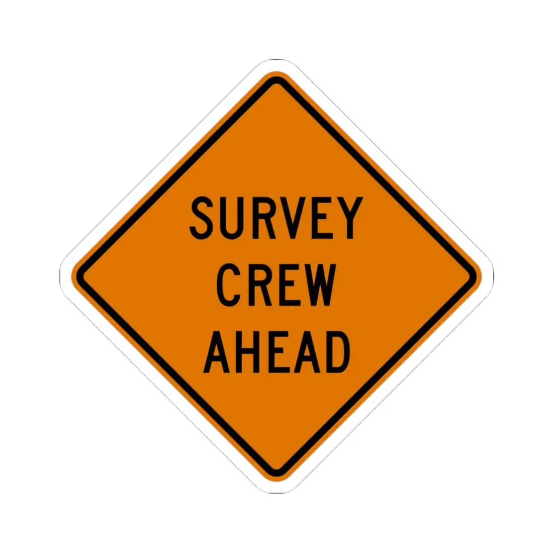 MUTCD-OH W21-H6 (Ohio) (Road Sign) STICKER Vinyl Kiss-Cut Decal 3 Inch White - The Sticker Space