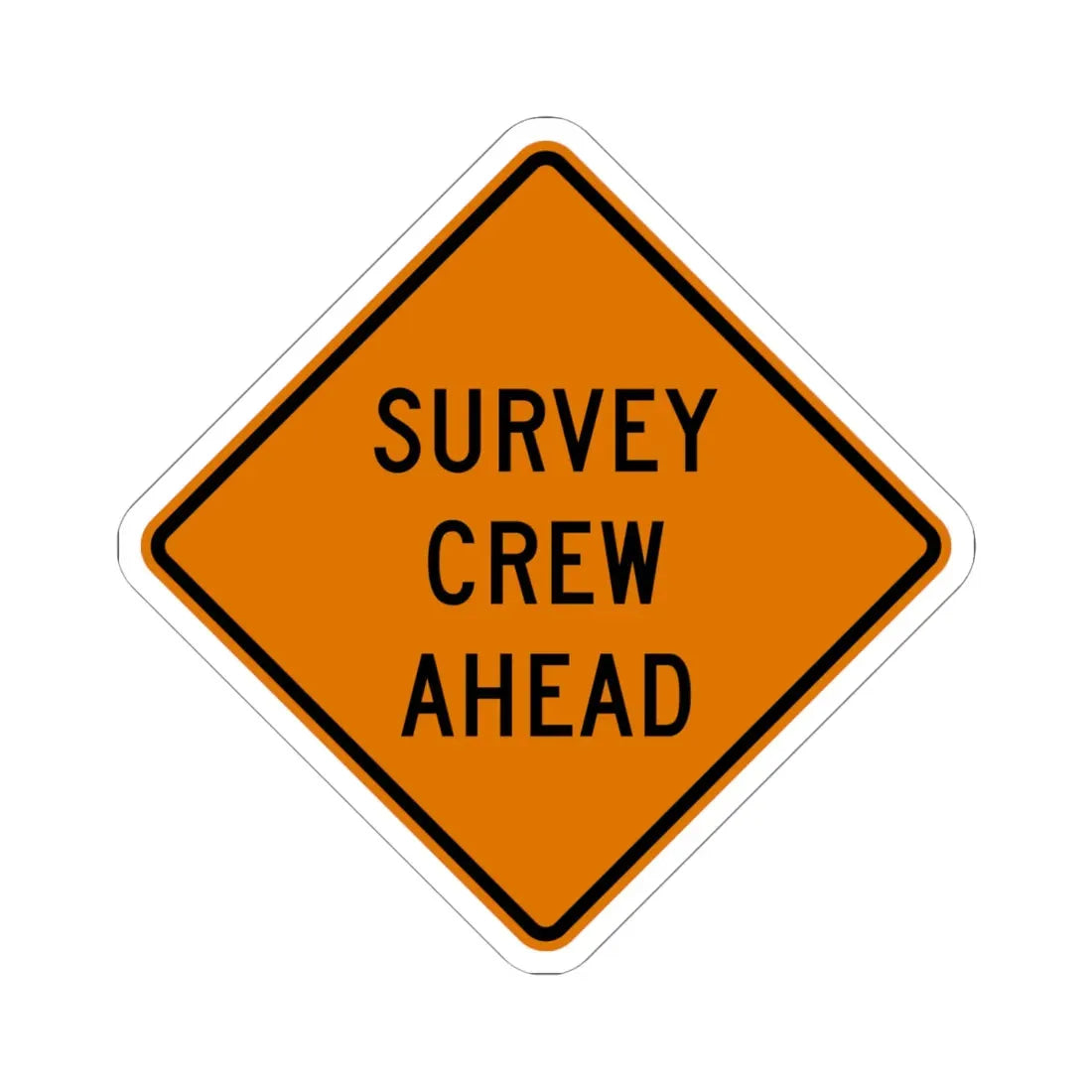 MUTCD-OH W21-H6 (Ohio) (Road Sign) STICKER Vinyl Kiss-Cut Decal 6 Inch White - The Sticker Space