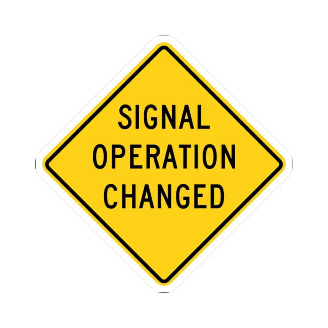 MUTCD-OH W23-H2a (Ohio) (Road Sign) STICKER Vinyl Kiss-Cut Decal 2 Inch White - The Sticker Space