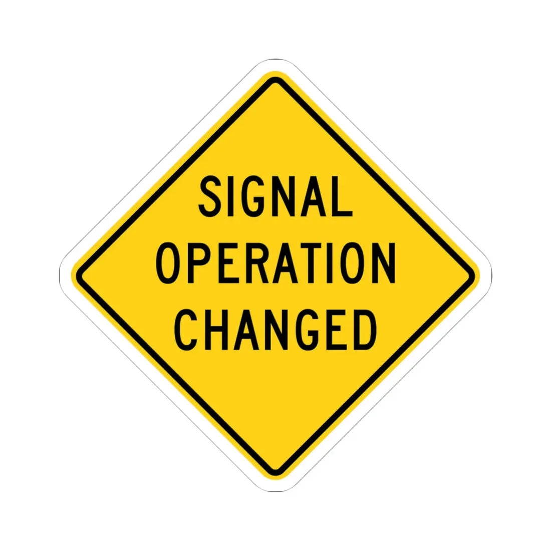 MUTCD-OH W23-H2a (Ohio) (Road Sign) STICKER Vinyl Kiss-Cut Decal 4 Inch White - The Sticker Space