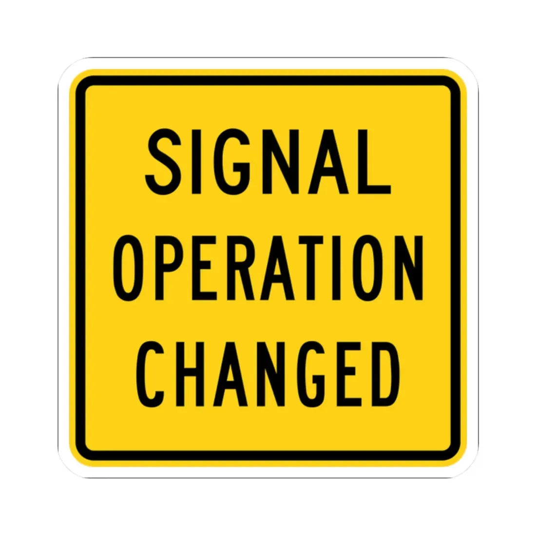 MUTCD-OH W23-H2b (Ohio) (Road Sign) STICKER Vinyl Kiss-Cut Decal 2 Inch White - The Sticker Space