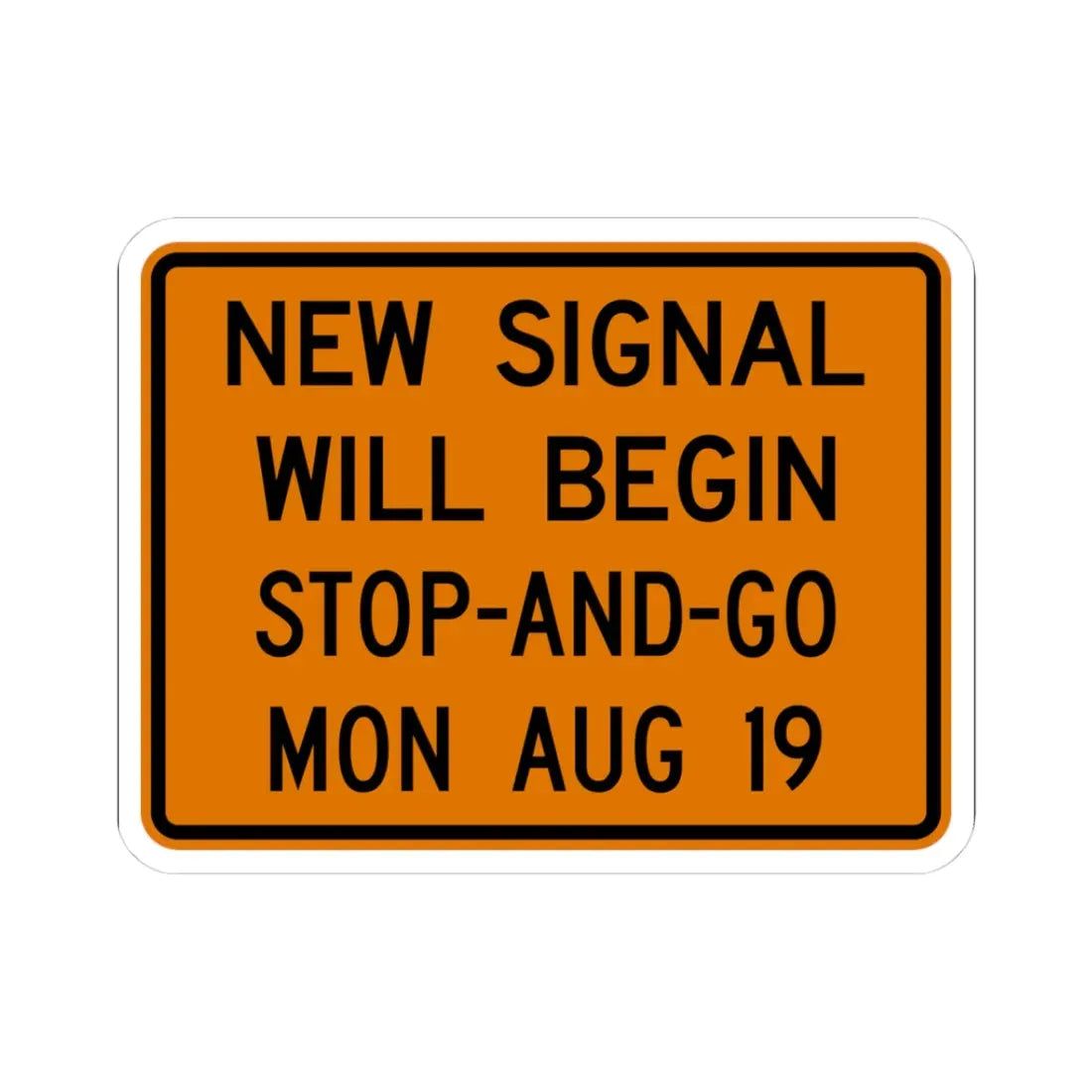 MUTCD-OH W24-H2a (Ohio) (Road Sign) STICKER Vinyl Kiss-Cut Decal 3 Inch White - The Sticker Space