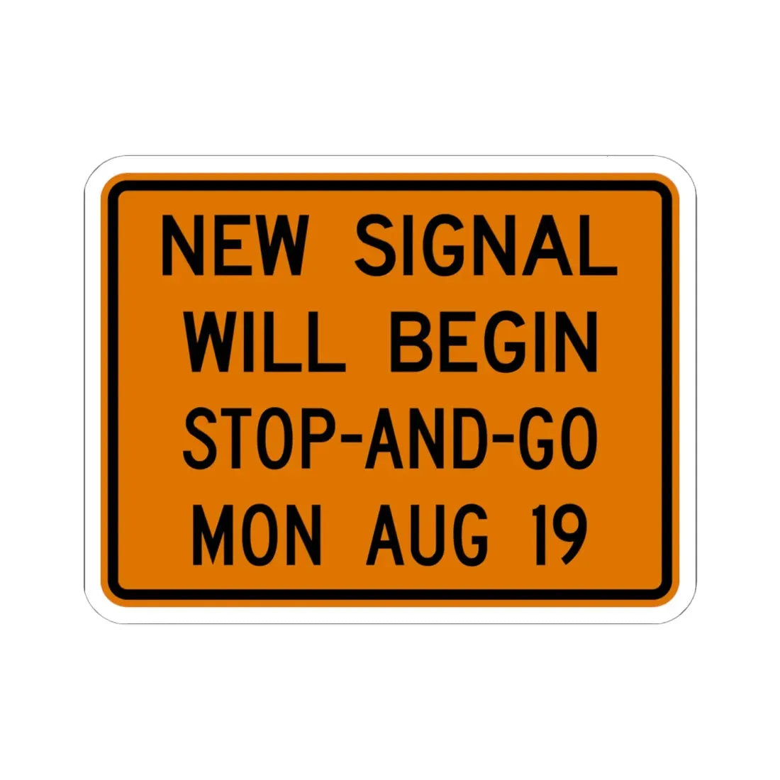 MUTCD-OH W24-H2a (Ohio) (Road Sign) STICKER Vinyl Kiss-Cut Decal 6 Inch White - The Sticker Space