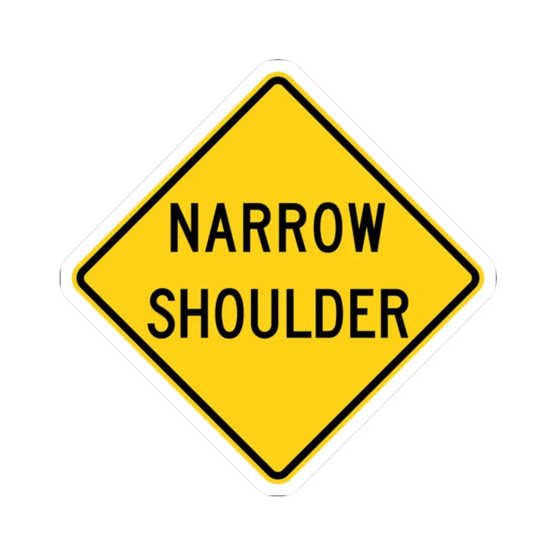 MUTCD-OH W8-H23a (Ohio) (Road Sign) STICKER Vinyl Kiss-Cut Decal 2 Inch White - The Sticker Space