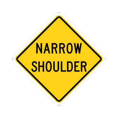 MUTCD-OH W8-H23a (Ohio) (Road Sign) STICKER Vinyl Kiss-Cut Decal 2 Inch White - The Sticker Space