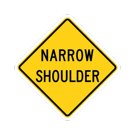 MUTCD-OH W8-H23a (Ohio) (Road Sign) STICKER Vinyl Kiss-Cut Decal 2 Inch White - The Sticker Space