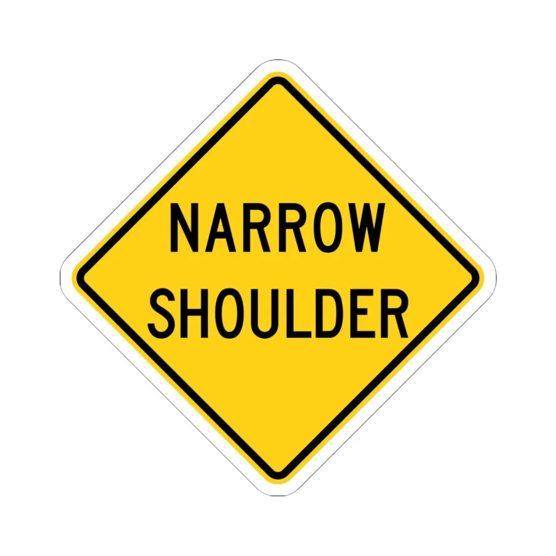 MUTCD-OH W8-H23a (Ohio) (Road Sign) STICKER Vinyl Kiss-Cut Decal 6 Inch White - The Sticker Space