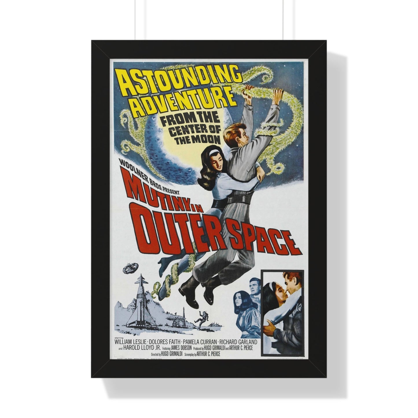 MUTINY IN OUTER SPACE 1965 - Framed Movie Poster-16″ x 24″-The Sticker Space