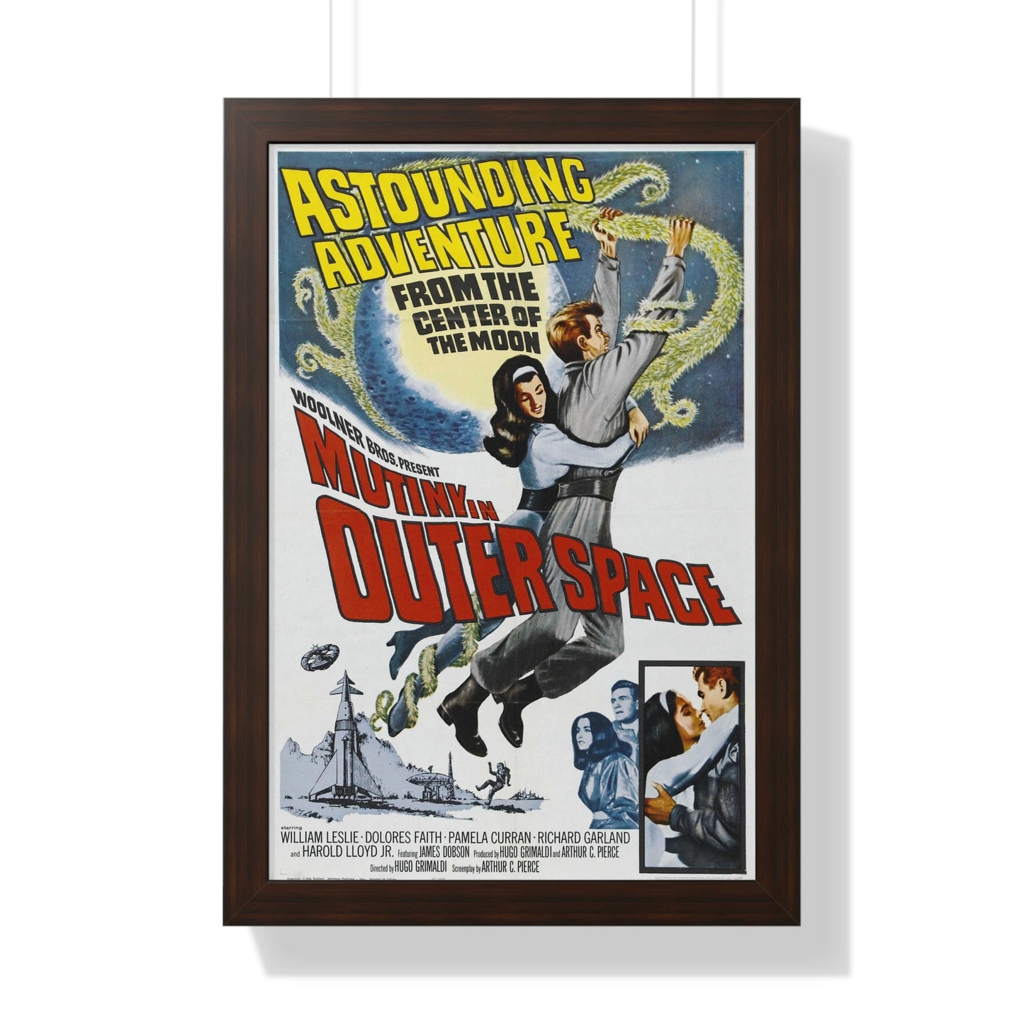 MUTINY IN OUTER SPACE 1965 - Framed Movie Poster-16″ x 24″-The Sticker Space