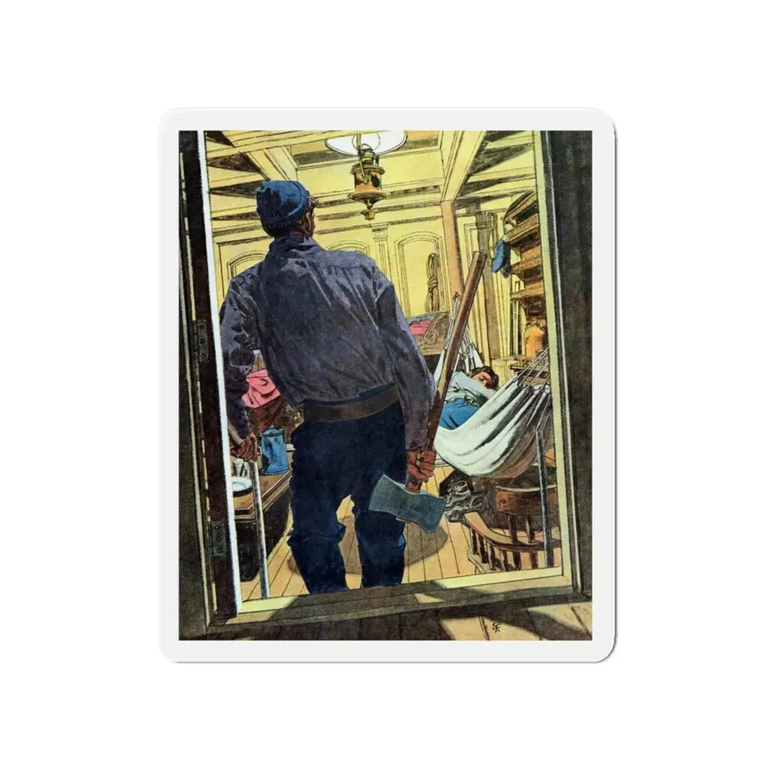 Mutiny In Paradise, This Week Magazine, May 5, 1957 (Magazine Illustration) Refrigerator Magnet - The Sticker Space