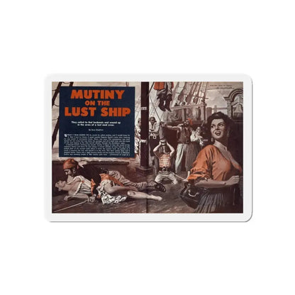 Mutiny on the Lust Ship, Wildcat Adventures, December 1961 (Magazine Illustration) Refrigerator Magnet 5 Inch - The Sticker Space