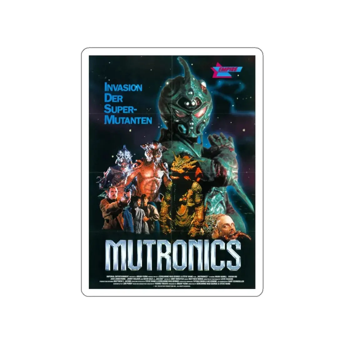 MUTRONICS (THE GUYVER) 1991 Movie Poster STICKER Vinyl Die-Cut Decal 3 Inch - The Sticker Space