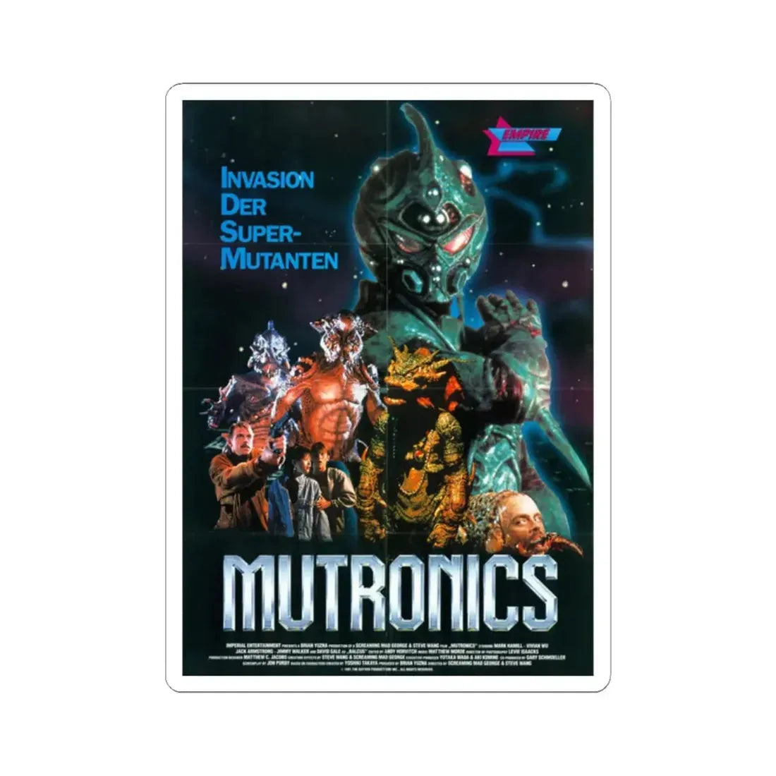 MUTRONICS (THE GUYVER) 1991 Movie Poster - STICKER Vinyl Kiss-Cut Decal 2 Inch White - The Sticker Space