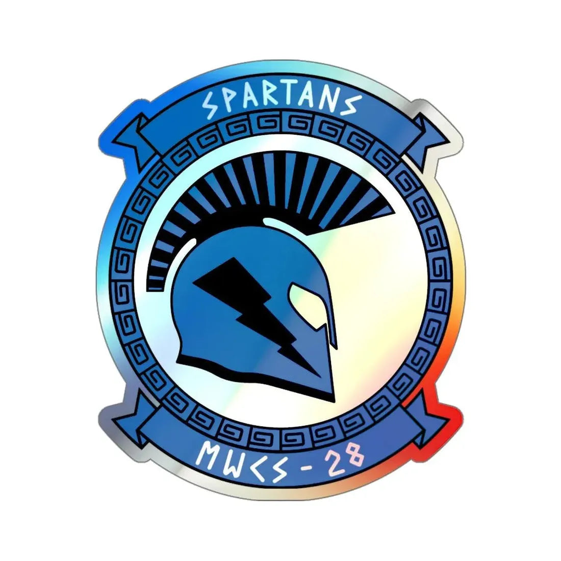 MWCS 28 Spartans (USMC) Holographic STICKER Die-Cut Vinyl Decal - The Sticker Space