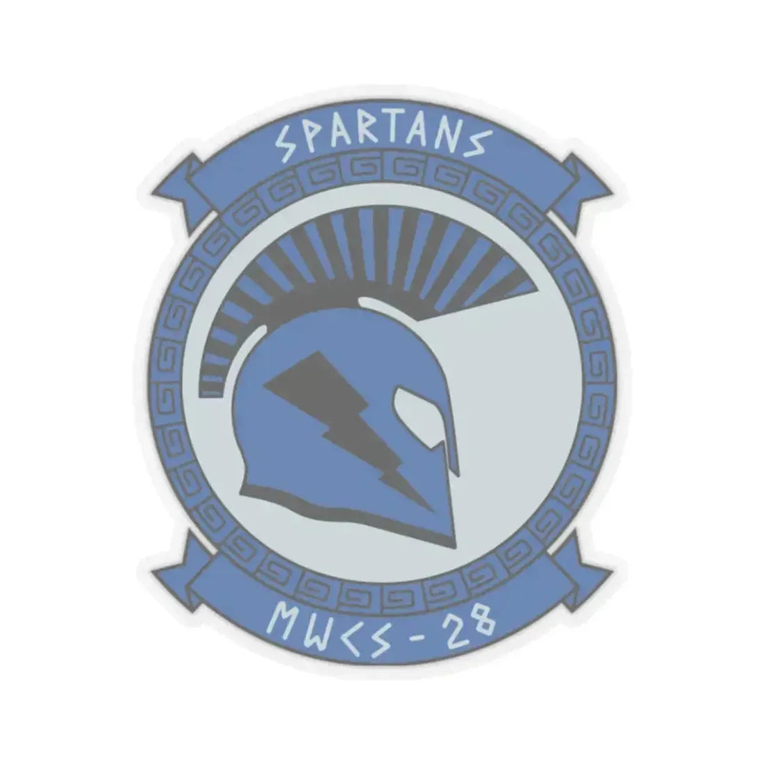 MWCS 28 Spartans (USMC) STICKER Vinyl Kiss-Cut Decal 2 Inch Transparent - The Sticker Space