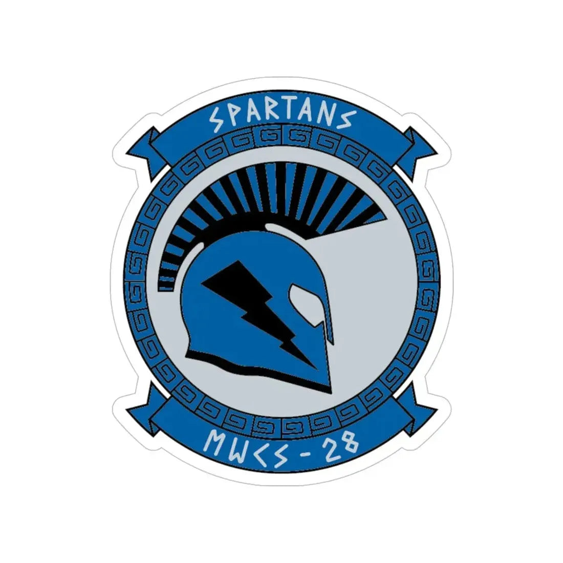 MWCS 28 Spartans (USMC) Transparent STICKER Die-Cut Vinyl Decal 6 Inch - The Sticker Space