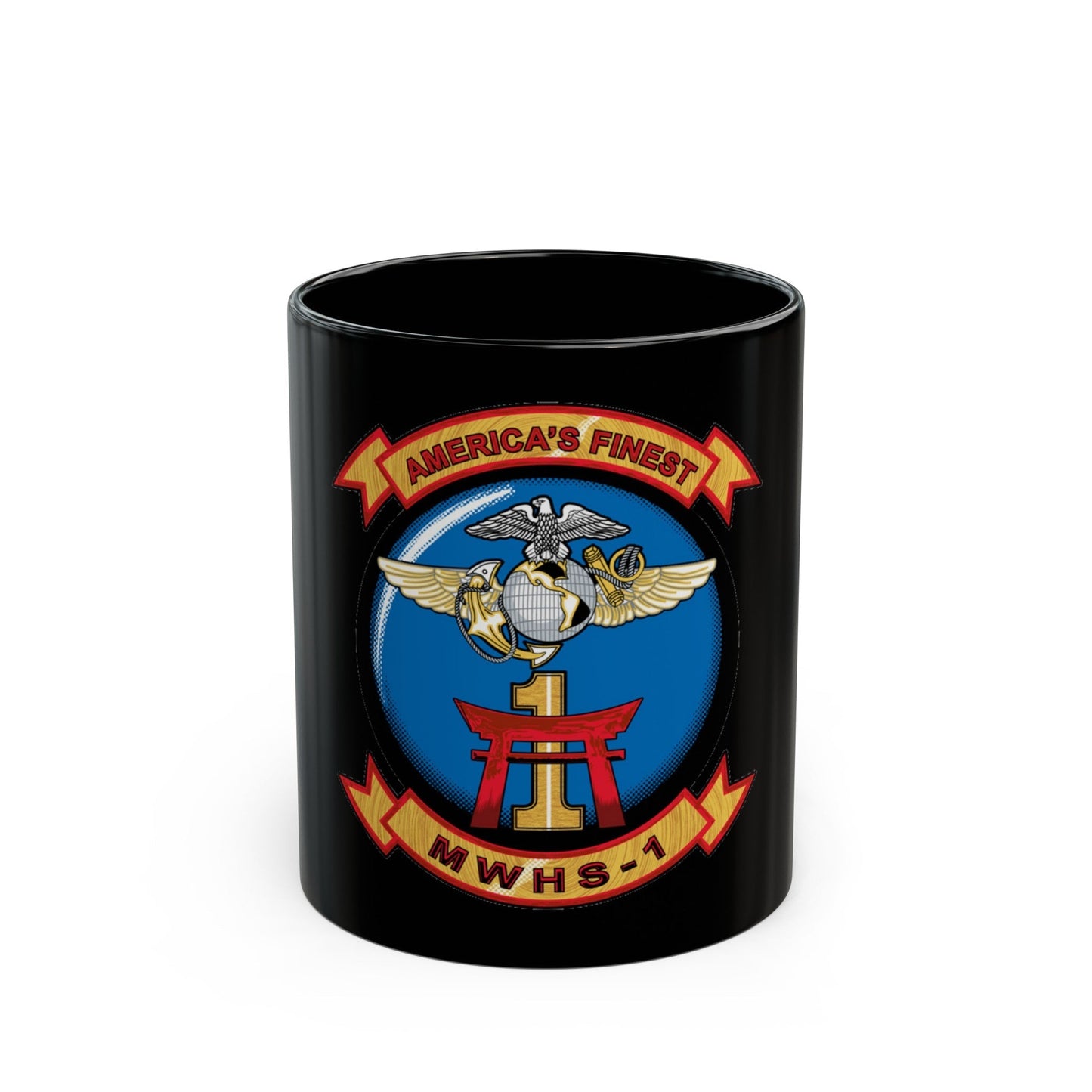 MWHS 1 (USMC) Black Coffee Mug-11oz-The Sticker Space