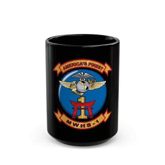 MWHS 1 (USMC) Black Coffee Mug-15oz-The Sticker Space