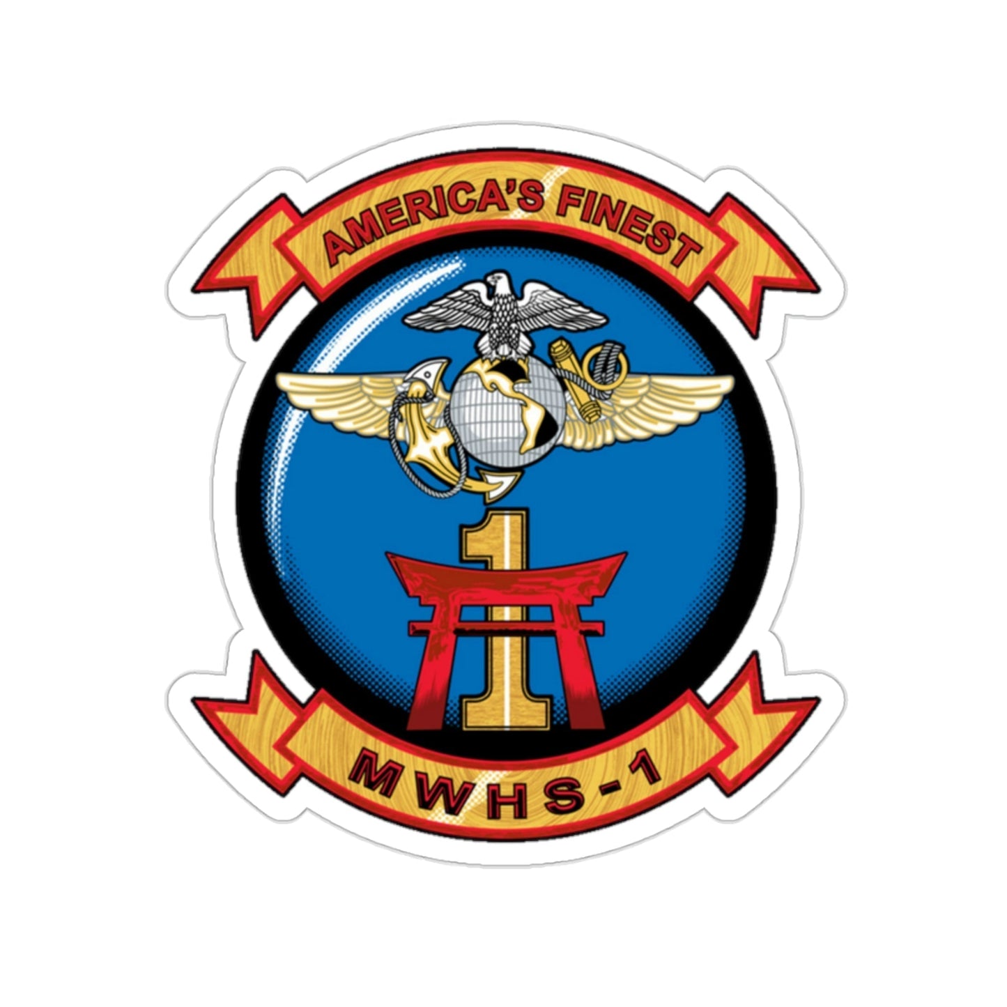 MWHS 1 (USMC) STICKER Vinyl Die-Cut Decal-2 Inch-The Sticker Space