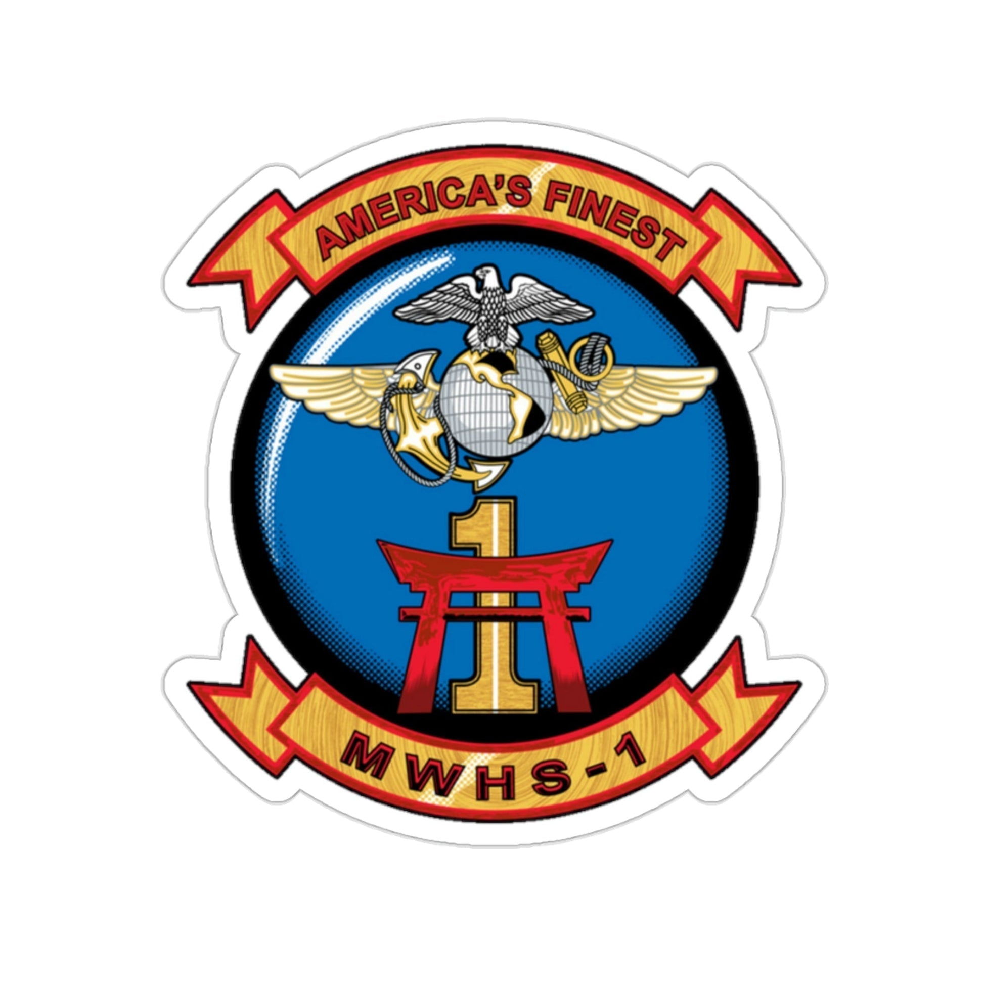 MWHS 1 (USMC) STICKER Vinyl Die-Cut Decal-2 Inch-The Sticker Space