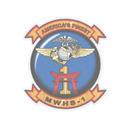 MWHS 1 (USMC) STICKER Vinyl Kiss-Cut Decal 6 Inch Transparent - The Sticker Space