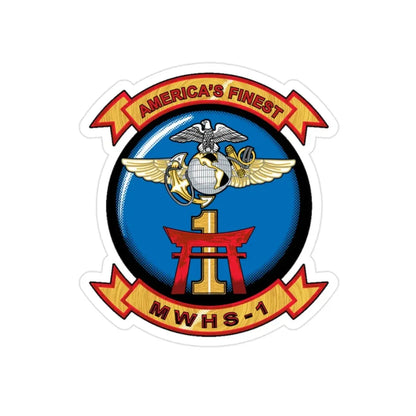 MWHS 1 (USMC) Transparent STICKER Die-Cut Vinyl Decal - The Sticker Space