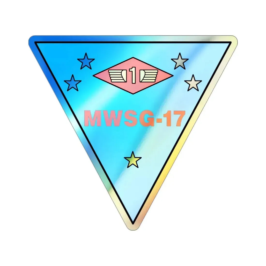 MWSG 17 (USMC) Holographic STICKER Die-Cut Vinyl Decal 3 Inch Holographic - The Sticker Space