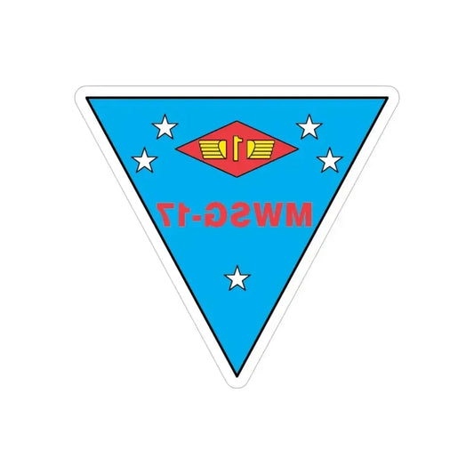 MWSG 17 (USMC) REVERSE PRINT Transparent Die-Cut STICKER 6 Inch Die-Cut Transparent - The Sticker Space