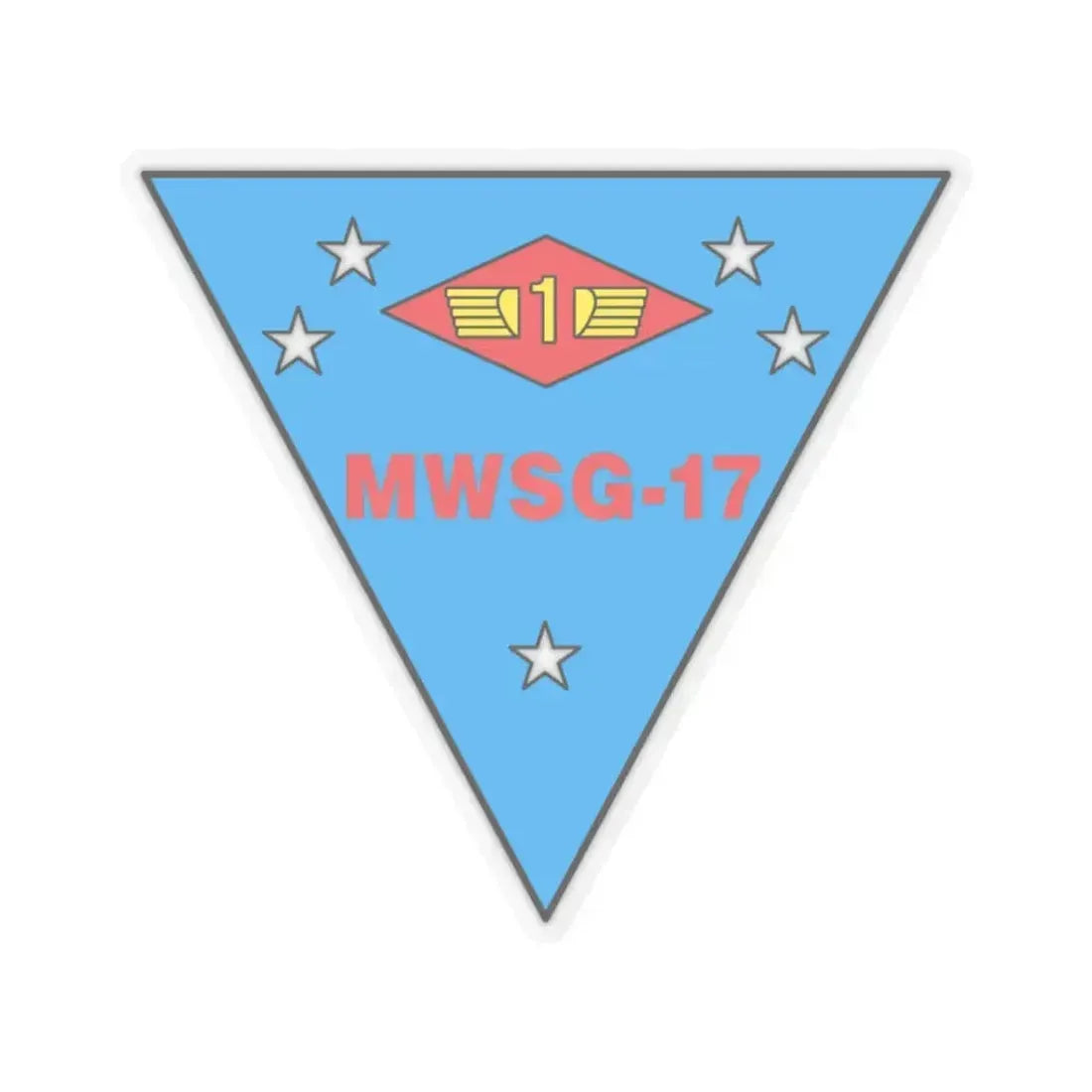 MWSG 17 (USMC) STICKER Vinyl Kiss-Cut Decal 3 Inch Transparent - The Sticker Space