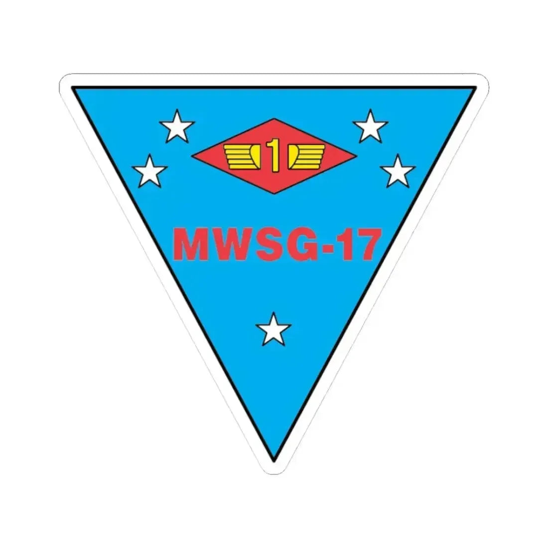 MWSG 17 (USMC) STICKER Vinyl Kiss-Cut Decal 3 Inch White - The Sticker Space