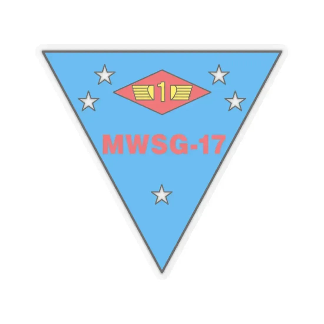 MWSG 17 (USMC) STICKER Vinyl Kiss-Cut Decal 4 Inch Transparent - The Sticker Space