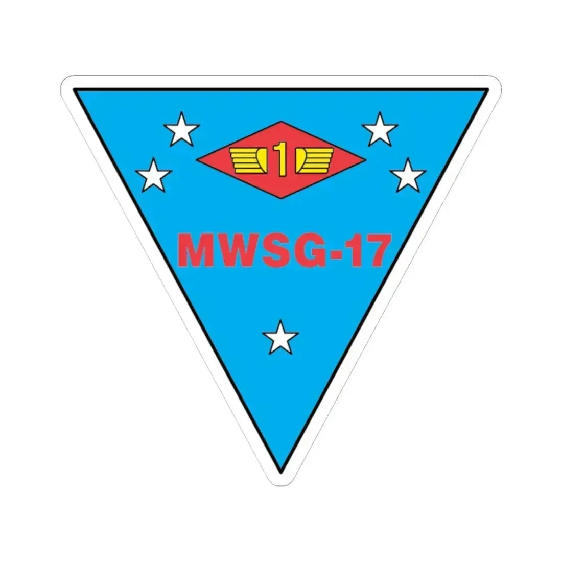 MWSG 17 (USMC) STICKER Vinyl Kiss-Cut Decal 4 Inch White - The Sticker Space