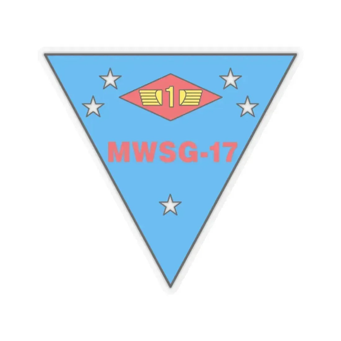 MWSG 17 (USMC) STICKER Vinyl Kiss-Cut Decal 6 Inch Transparent - The Sticker Space