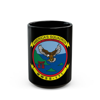 MWSS 171 America (USMC) Black Coffee Mug-15oz-The Sticker Space