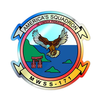 MWSS 171 America (USMC) Holographic STICKER Die-Cut Vinyl Decal - The Sticker Space
