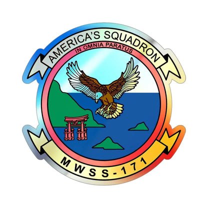 MWSS 171 America (USMC) Holographic STICKER Die-Cut Vinyl Decal - The Sticker Space