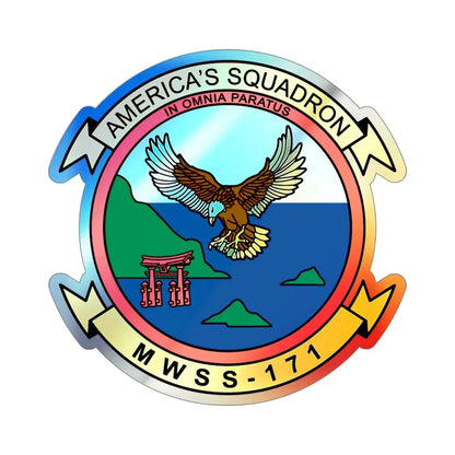 MWSS 171 America (USMC) Holographic STICKER Die-Cut Vinyl Decal - The Sticker Space