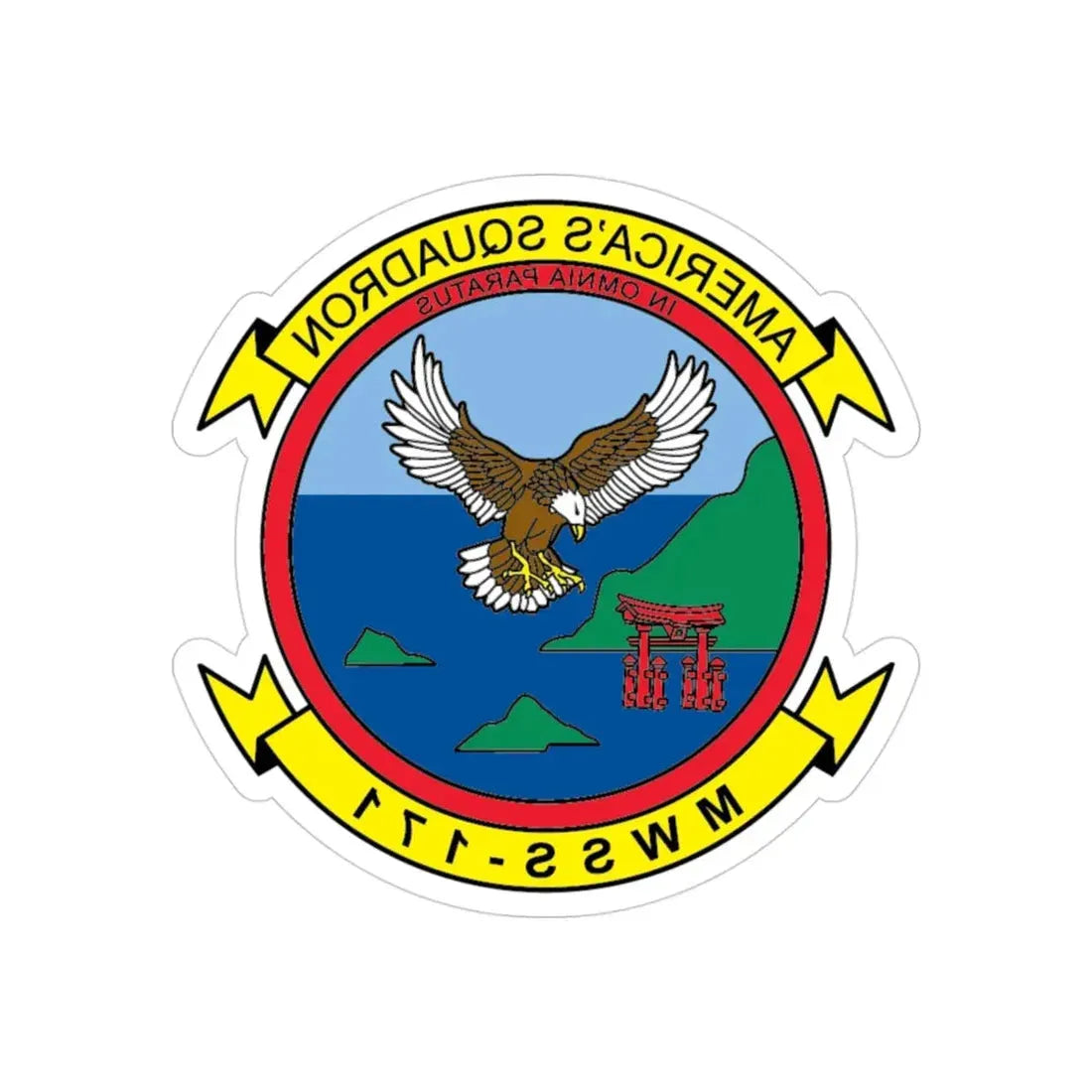 MWSS 171 America (USMC) REVERSE PRINT Transparent Die-Cut STICKER - The Sticker Space