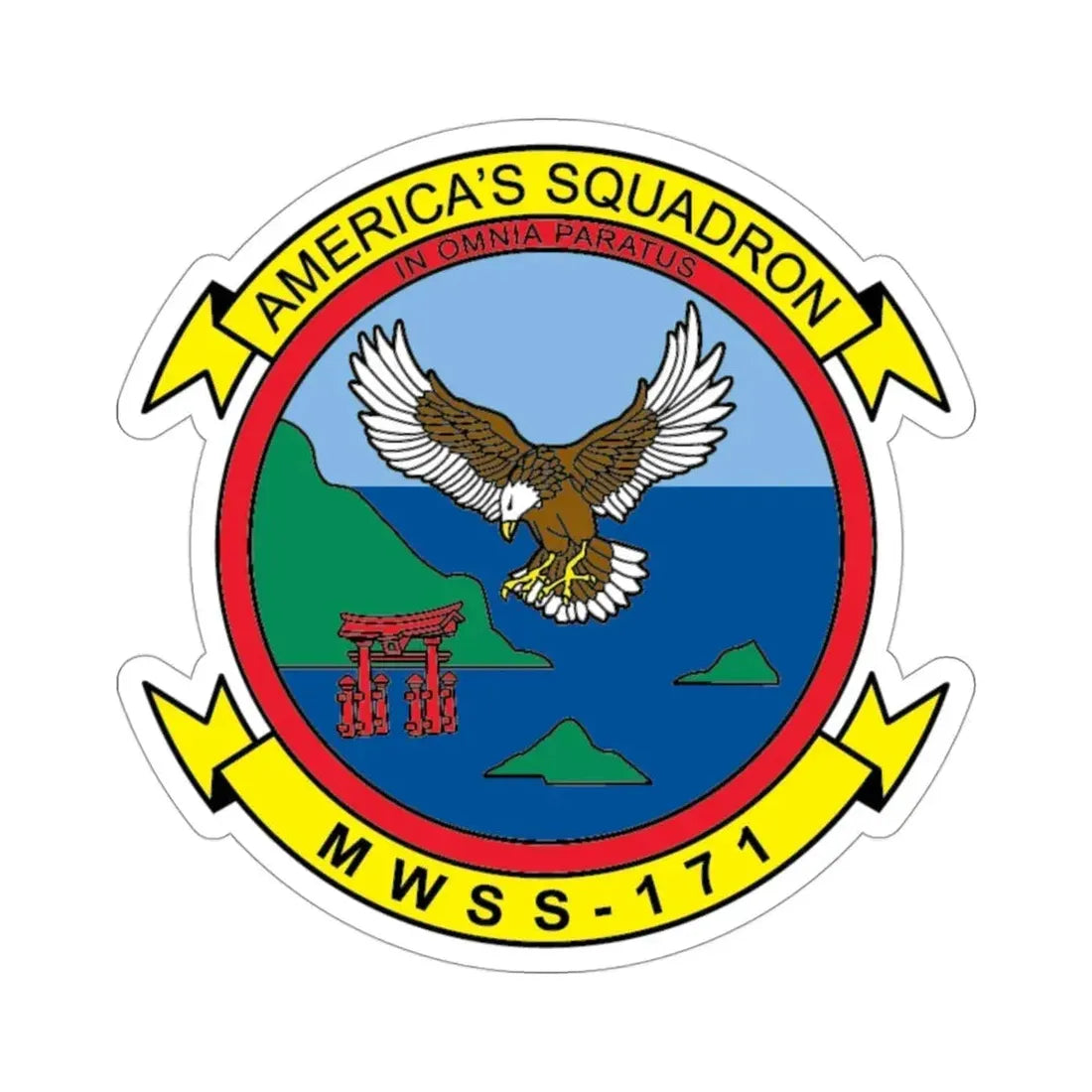 MWSS 171 America (USMC) STICKER Vinyl Die-Cut Decal 3 Inch - The Sticker Space