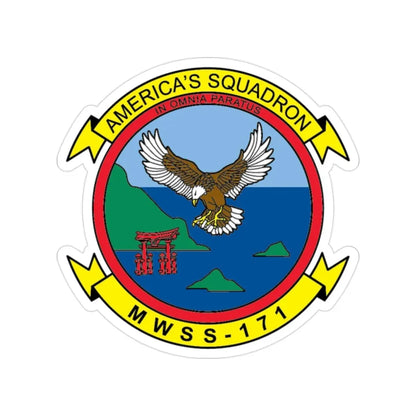 MWSS 171 America (USMC) Transparent STICKER Die-Cut Vinyl Decal - The Sticker Space