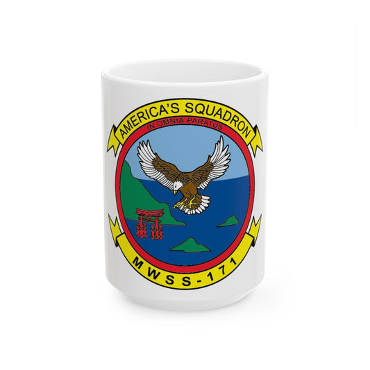 MWSS 171 America (USMC) White Coffee Mug-15oz-The Sticker Space