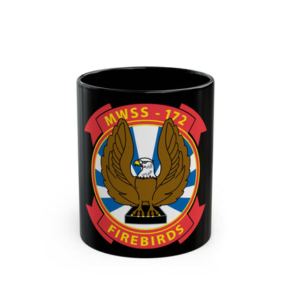 MWSS 172 Firebirds (USMC) Black Coffee Mug-11oz-The Sticker Space