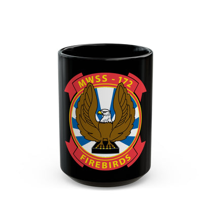 MWSS 172 Firebirds (USMC) Black Coffee Mug-15oz-The Sticker Space