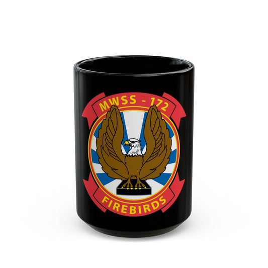 MWSS 172 Firebirds (USMC) Black Coffee Mug-15oz-The Sticker Space