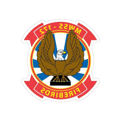 MWSS 172 Firebirds (USMC) REVERSE PRINT Transparent Die-Cut STICKER 5 Inch Die-Cut Transparent - The Sticker Space