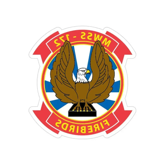 MWSS 172 Firebirds (USMC) REVERSE PRINT Transparent Die-Cut STICKER 6 Inch Die-Cut Transparent - The Sticker Space