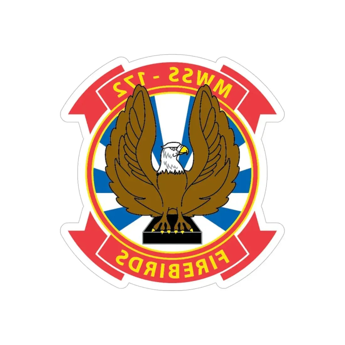 MWSS 172 Firebirds (USMC) REVERSE PRINT Transparent Die-Cut STICKER - The Sticker Space